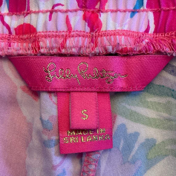 NWOT Lilly Pulitzer Pink and Green Pineapple Print Shorts - Picture 2 of 7
